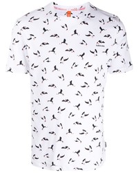 T-shirt girocollo stampata bianca di Raeburn