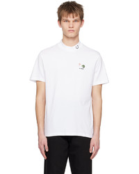 T-shirt girocollo stampata bianca di Raf Simons
