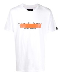T-shirt girocollo stampata bianca di rag & bone
