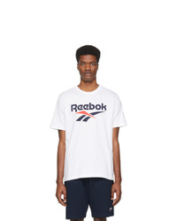 T-shirt girocollo stampata bianca di Reebok Classics