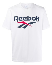 T-shirt girocollo stampata bianca di Reebok