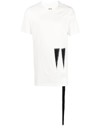 T-shirt girocollo stampata bianca di Rick Owens DRKSHDW