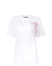 T-shirt girocollo stampata bianca di Rokh