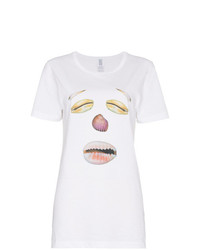 T-shirt girocollo stampata bianca di Rosie Assoulin