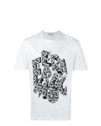 T-shirt girocollo stampata bianca di Salvatore Ferragamo