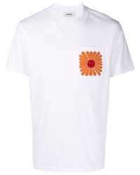 T-shirt girocollo stampata bianca di Sandro