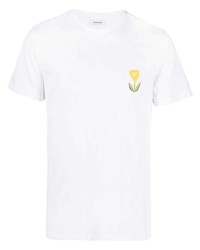 T-shirt girocollo stampata bianca di Sandro