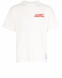 T-shirt girocollo stampata bianca di Satisfy