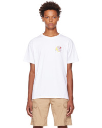 T-shirt girocollo stampata bianca di Sky High Farm Workwear