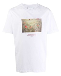 T-shirt girocollo stampata bianca di Soulland