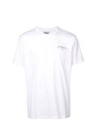 T-shirt girocollo stampata bianca di Sss World Corp
