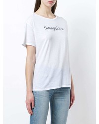 T-shirt girocollo stampata bianca di R13