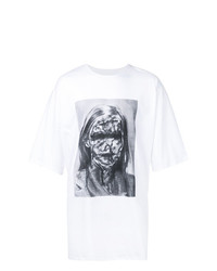 T-shirt girocollo stampata bianca di Strateas Carlucci
