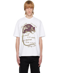 T-shirt girocollo stampata bianca di Stray Rats