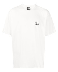 T-shirt girocollo stampata bianca di Stussy