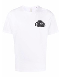 T-shirt girocollo stampata bianca di Sunflower