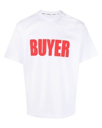 T-shirt girocollo stampata bianca di Sunnei