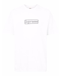 T-shirt girocollo stampata bianca di Supreme