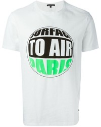 T-shirt girocollo stampata bianca di Surface to Air