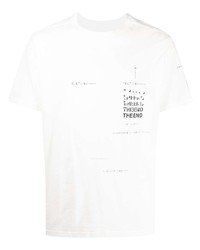 T-shirt girocollo stampata bianca di Takahiromiyashita The Soloist
