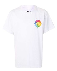 T-shirt girocollo stampata bianca di Takashi Murakami