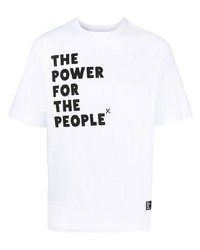 T-shirt girocollo stampata bianca di The Power for the People