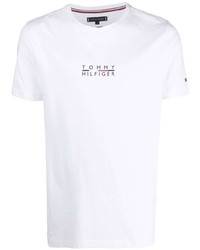 T-shirt girocollo stampata bianca di Tommy Hilfiger