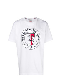 T-shirt girocollo stampata bianca di Tommy Jeans