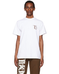 T-shirt girocollo stampata bianca di Total Luxury Spa