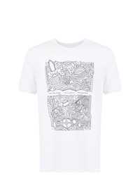 T-shirt girocollo stampata bianca di Track & Field