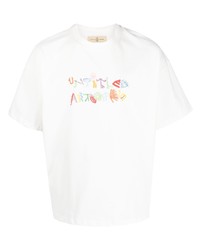 T-shirt girocollo stampata bianca di UNTITLED ARTWORKS