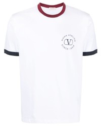 T-shirt girocollo stampata bianca di Valentino Garavani