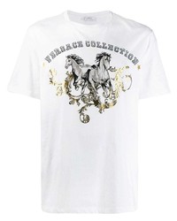 T-shirt girocollo stampata bianca di Versace Collection