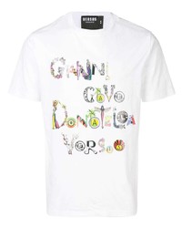 T-shirt girocollo stampata bianca di Versus