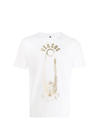 T-shirt girocollo stampata bianca di Versus