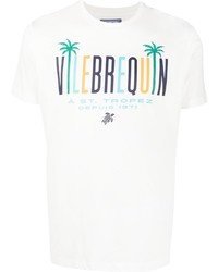 T-shirt girocollo stampata bianca di Vilebrequin