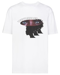 T-shirt girocollo stampata bianca di VIVENDII