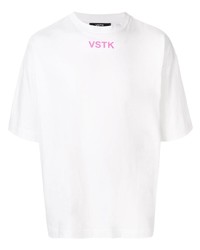 T-shirt girocollo stampata bianca di Vostok CLTH