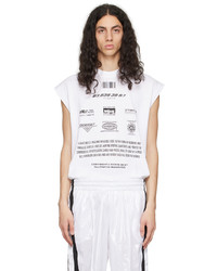 T-shirt girocollo stampata bianca di VTMNTS