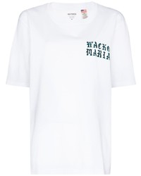 T-shirt girocollo stampata bianca di Wacko Maria