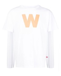 T-shirt girocollo stampata bianca di Walter Van Beirendonck