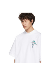 T-shirt girocollo stampata bianca di Reebok By Pyer Moss