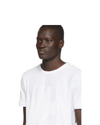 T-shirt girocollo stampata bianca di Fendi