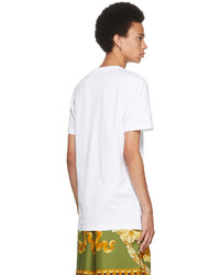 T-shirt girocollo stampata bianca di Versace