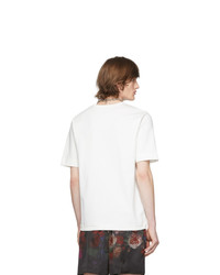 T-shirt girocollo stampata bianca di Dries Van Noten