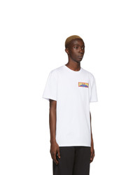 T-shirt girocollo stampata bianca di DOUBLE RAINBOUU