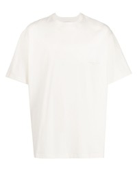 T-shirt girocollo stampata bianca di Wooyoungmi