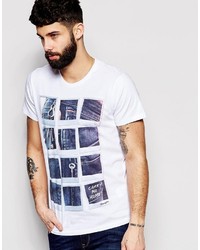 T-shirt girocollo stampata bianca di Wrangler