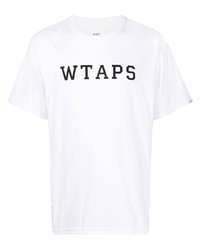 T-shirt girocollo stampata bianca di WTAPS
