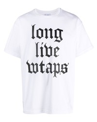 T-shirt girocollo stampata bianca di WTAPS